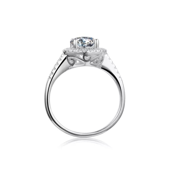 💎Certified Moissanite 💎1 CT Halo Engagement Ring - Picture 3 of 4